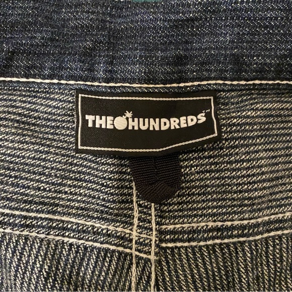 THE HUNDREDS - Blue Selvedge Denim Jeans with Green Stitching - Size 34 - Picture 10 of 15